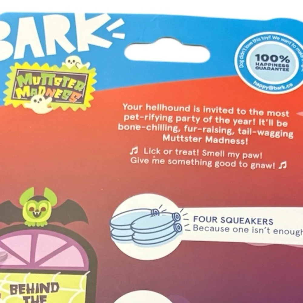 Bark Box Dog Toys Halloween Muttster Madness Candy‎ Creeps, XS-S NEW